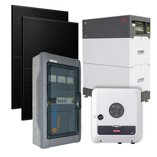 ENNAKKOTARJOUS! Aurinkolataus järjestelmä, Fronius invertteri, 24 paneelia, Enwitec ja BYD akut 5,2kW - autonlataus.com