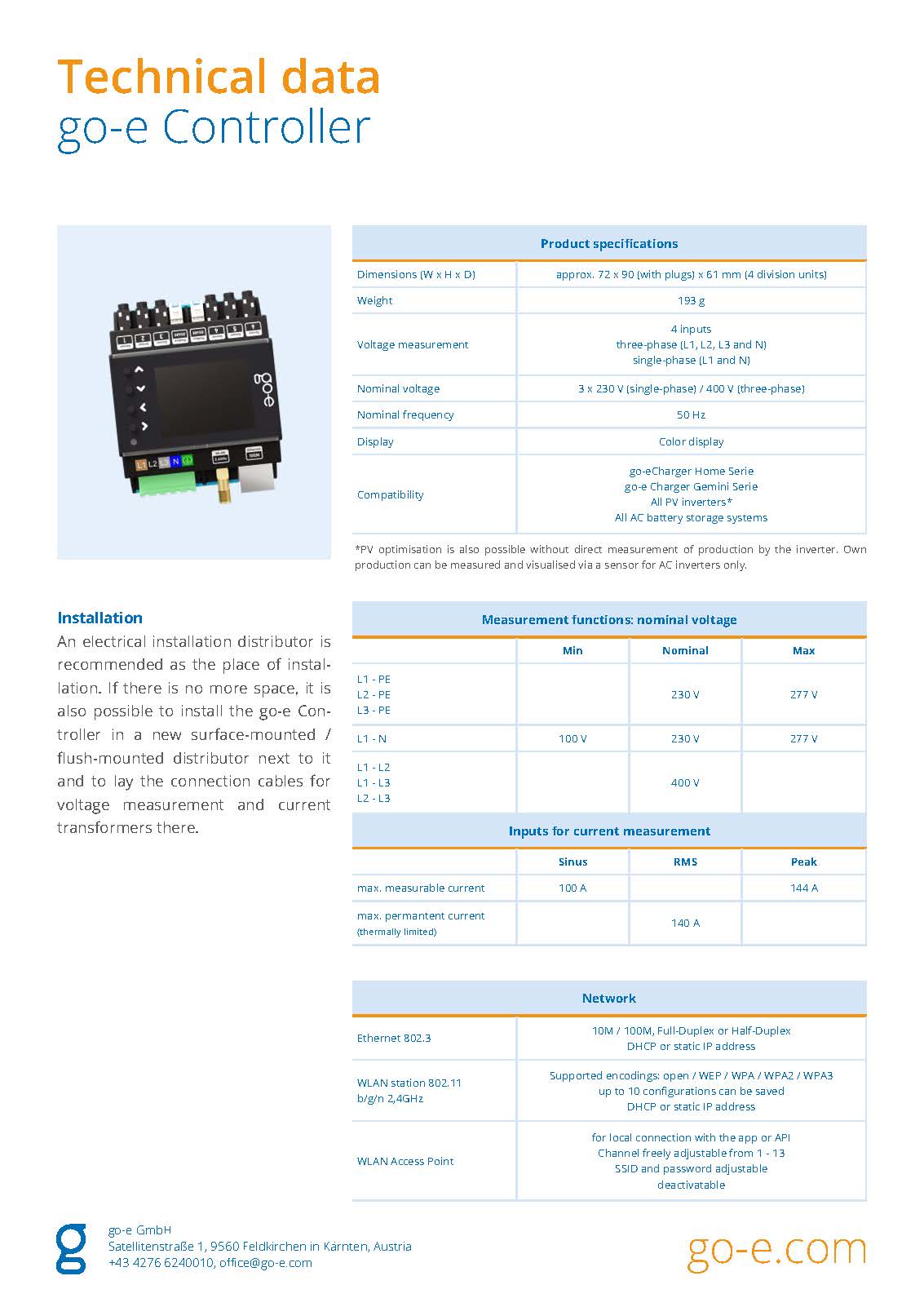 ENNAKKOTARJOUS go-e 2.0 Gemini Flex 22kW ja Controller (Dynaaminen mittaroitu kuormanhallinta), SIM-versio - autonlataus.com