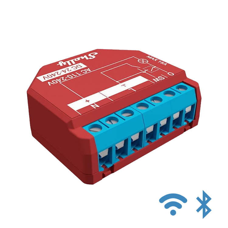 Shelly Plus 1PM Rele sähkön mittauksella (WiFi-ohjaus), 1-kanavainen - autonlataus.com