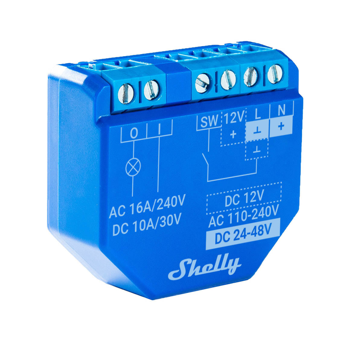 Shelly Plus 1 Rele (WiFi-ohjaus), 1-kanavainen - autonlataus.com