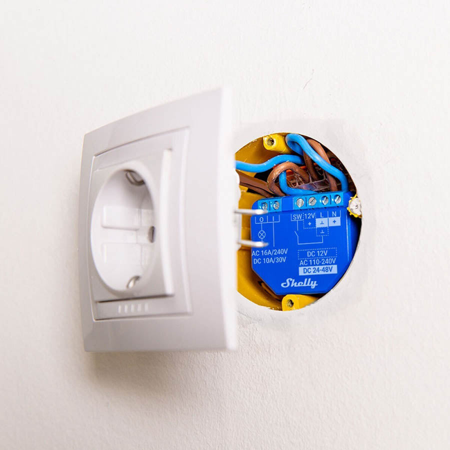 Shelly Plus 1 Rele (WiFi-ohjaus), 1-kanavainen - autonlataus.com