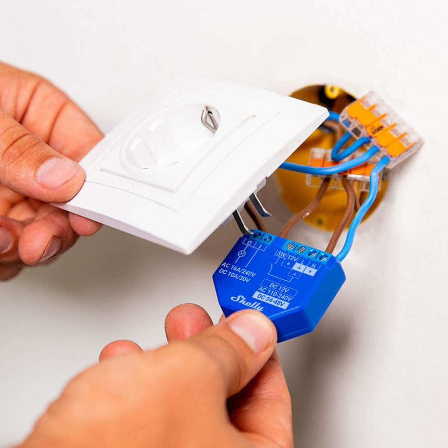 Shelly Plus 1 Rele (WiFi-ohjaus), 1-kanavainen - autonlataus.com