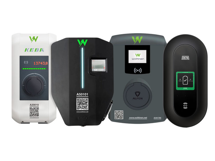 Yritykselle määräykset täyttävä sähköauton latausasema. Maksupääte, avoin OCPP, luottokorttimaksut