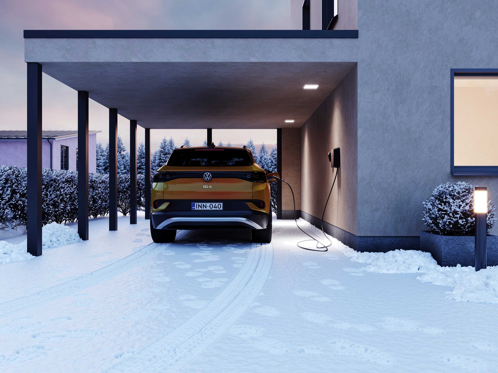 Innohome Charlie-3 -sähköauton latausasema4.8m kaapeli, dip-säädettävä latausteho 2,3-22 kW - autonlataus.com