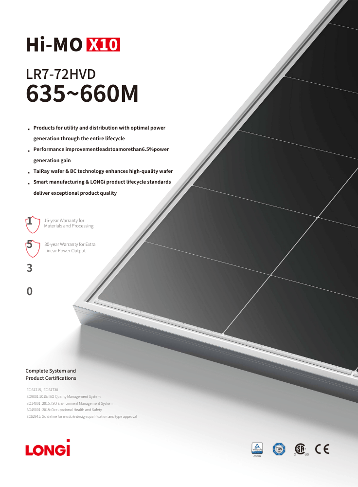 Longi HI-MO X10 BiFacial 645W Aurinkopaneeli - autonlataus.com