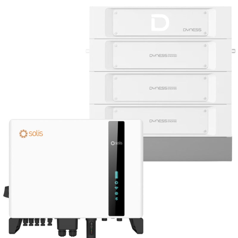 Solis 10kW hybridi-invertteri ja BtoB Dyness Stack akkupaketti 15kWh - autonlataus.com