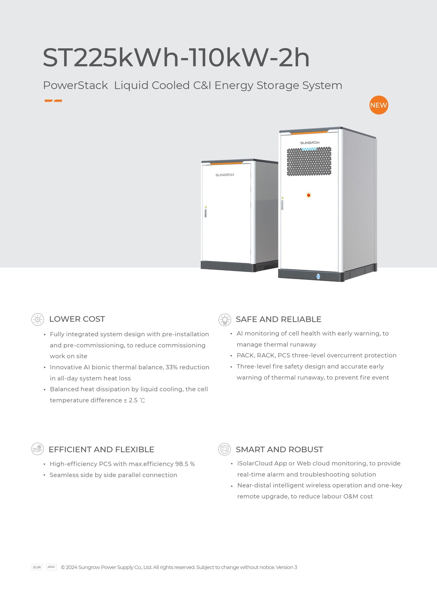 Sungrow 225kWh akku yrityksille ja taloyhtiöille - autonlataus.com