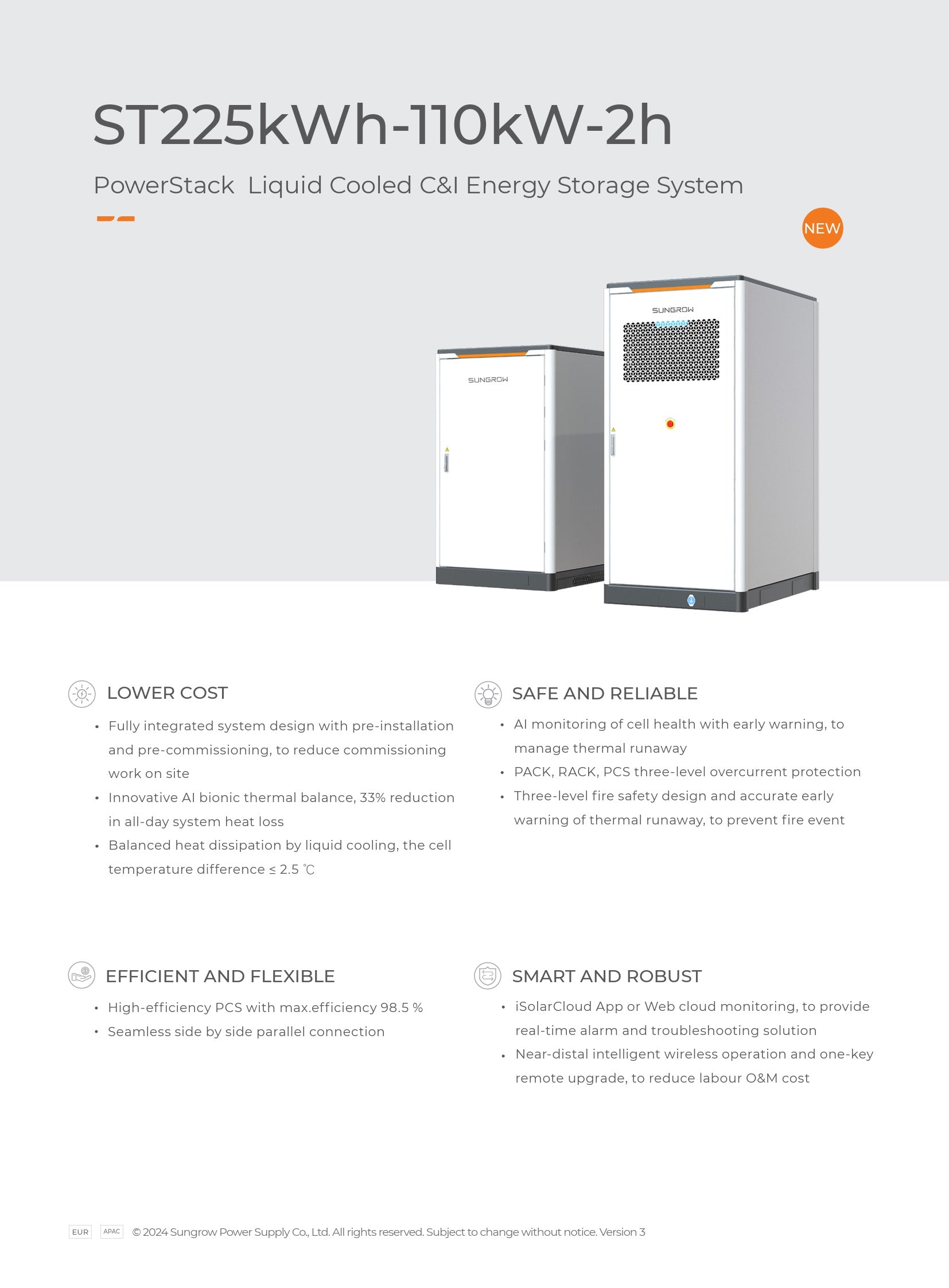 Sungrow 225kWh akku yrityksille ja taloyhtiöille - autonlataus.com