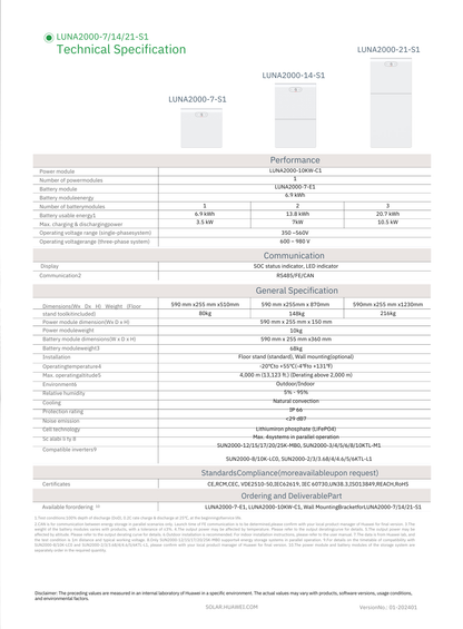 Huawei Luna2000 lisäakku 7kW - autonlataus.com