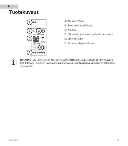Defa balancer dynaaminen kuormanhallinta virtamuuntajille - autonlataus.com
