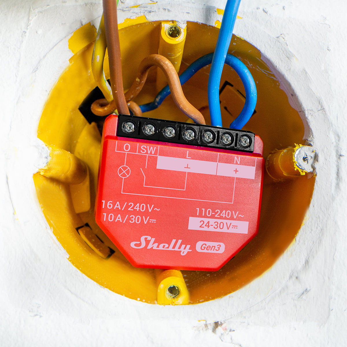 Shelly Plus 1PM Relay with electricity measurement (WiFi control), 1-channel