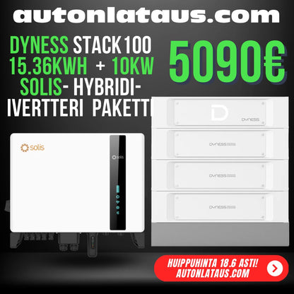 Solis 10kW hybrid inverter and BtoB Dyness Stack 15kWh battery pack