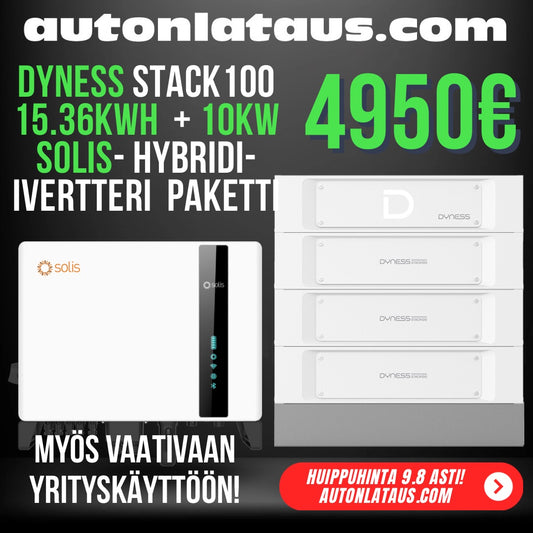 Solis 10kW hybridi-invertteri ja BtoB Dyness Stack akkupaketti 15kWh
