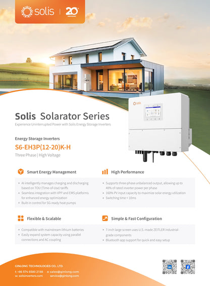 Solis 20kW hybridi-invertteri + Dyness Stack100 30,72 kWh akkupaketti asennettuna