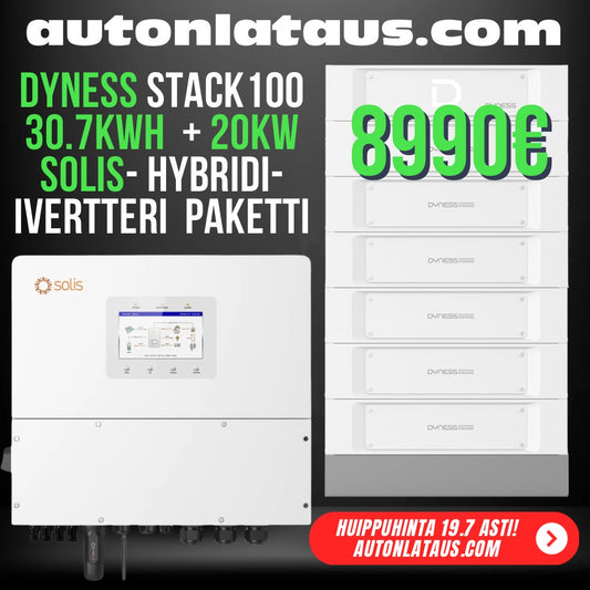 Solis 20kW hybrid inverter and BtoB Dyness Stack100 battery pack 30.72 kWh