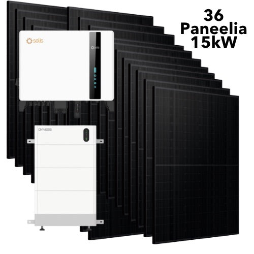 Solis 10kW hybridi-invertteri, 11kWh Dyness Pro Akut ja 36 kpl täysin mustaa Jinko 435W aurinkopaneelia 15.6kW - autonlataus.com