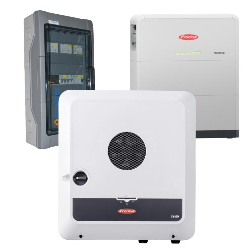 Fronius hybridi-invertteri Gen24 Plus 5.0kW + Fronius Reserva akkupaketti 6.3kWh + Enwitec Back-Up Box - autonlataus.com