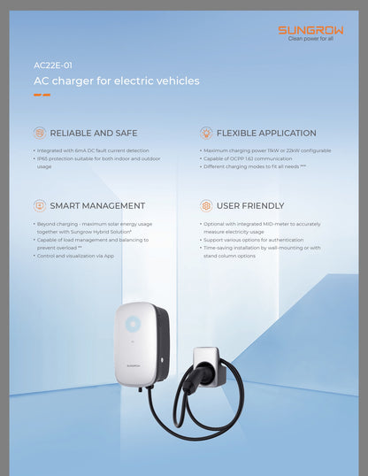 Sungrow 22kW sähköauton latausasema - autonlataus.com