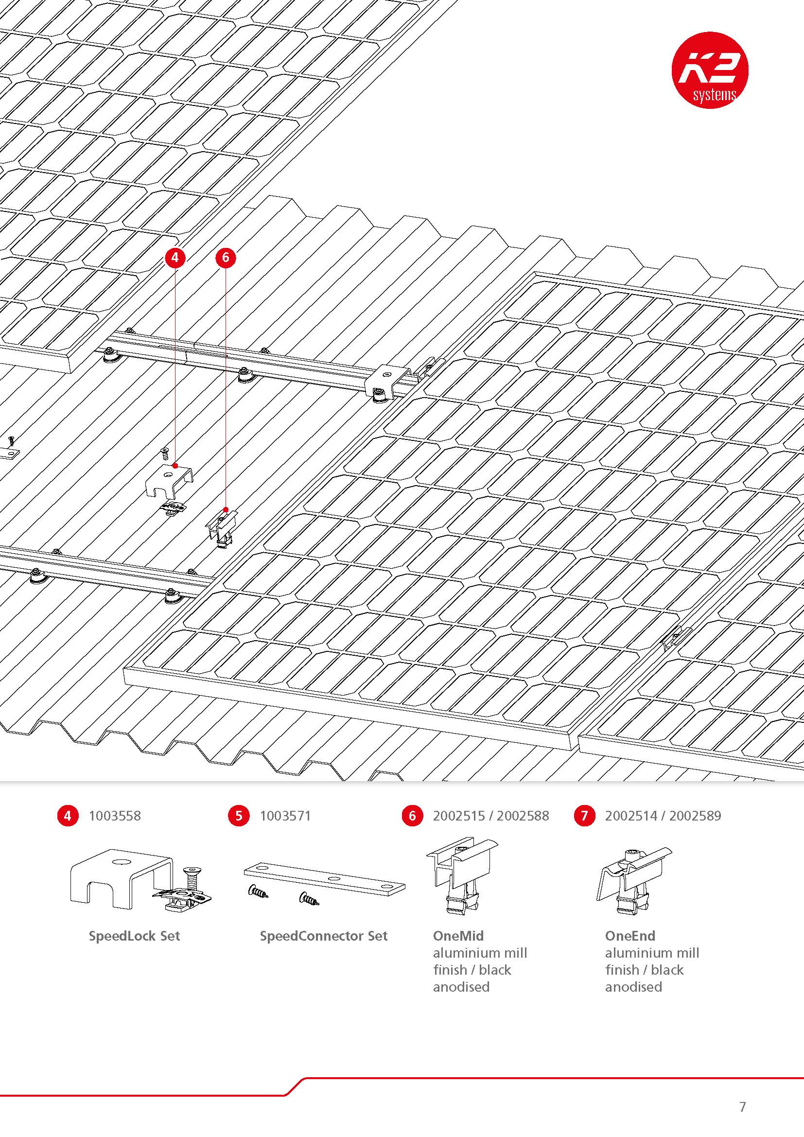 K2 Speedrail aurinkopaneelien asennuspaketti profiilipeltikatolle M (n. 8-10kWh) - autonlataus.com