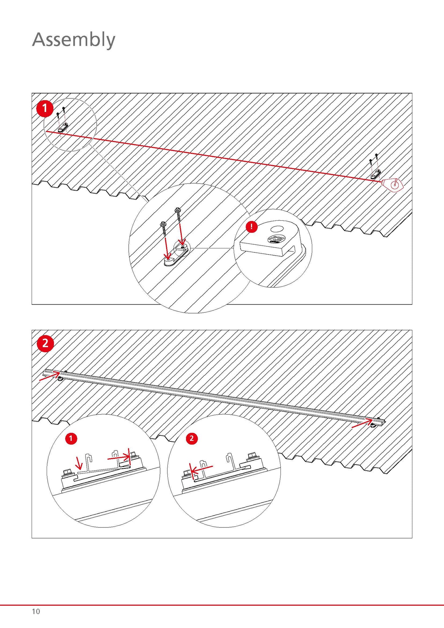 K2 Speedrail aurinkopaneelien asennuspaketti profiilipeltikatolle M (n. 8-10kWh) - autonlataus.com