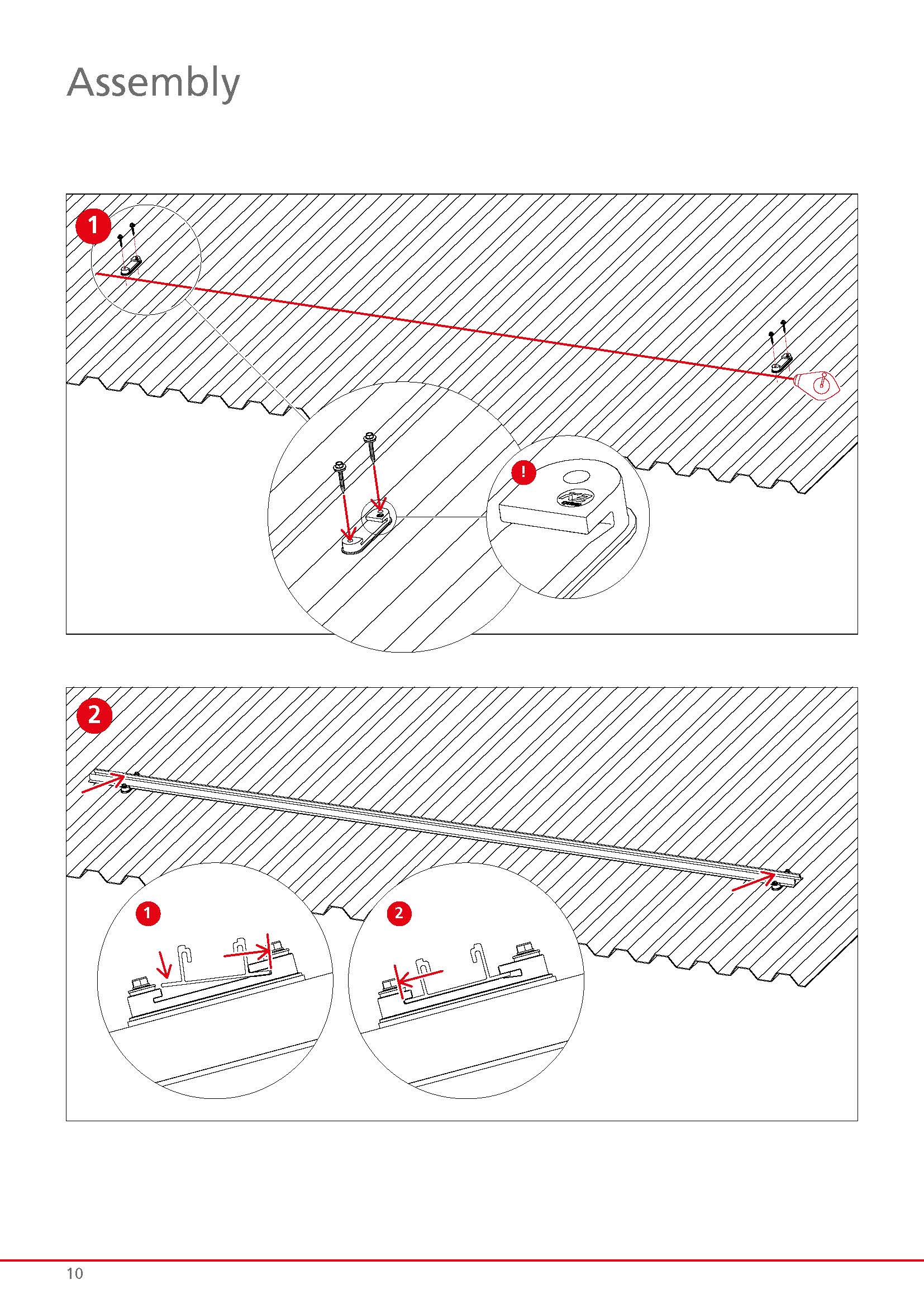 K2 Speedrail aurinkopaneelien asennuspaketti profiilipeltikatolle M (n. 8-10kWh) - autonlataus.com