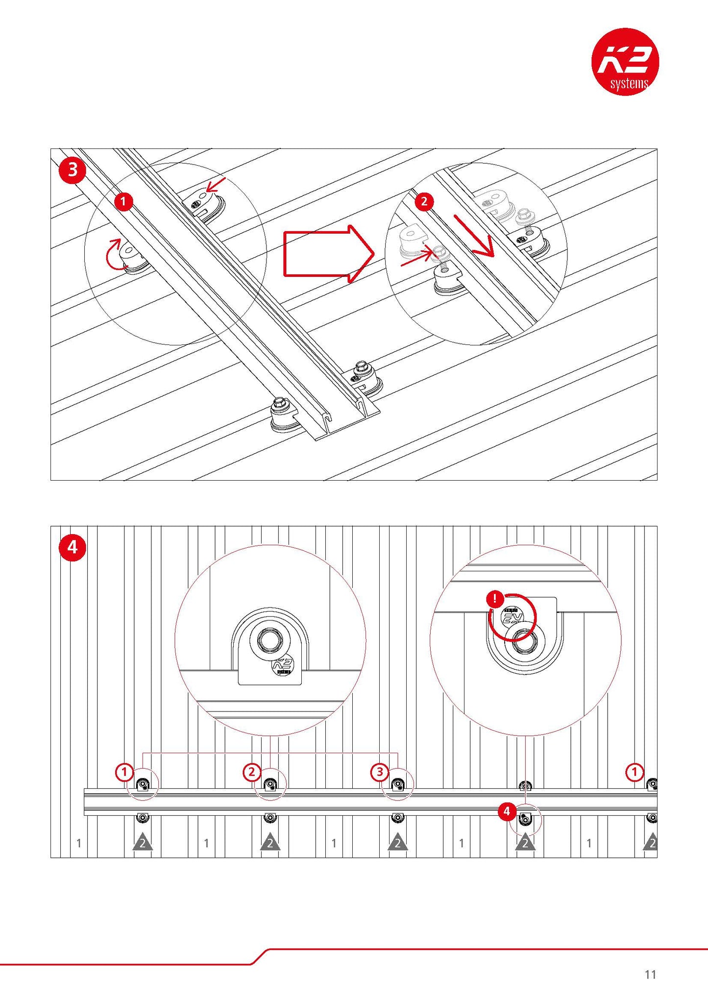 K2 Speedrail aurinkopaneelien asennuspaketti profiilipeltikatolle M (n. 8-10kWh) - autonlataus.com