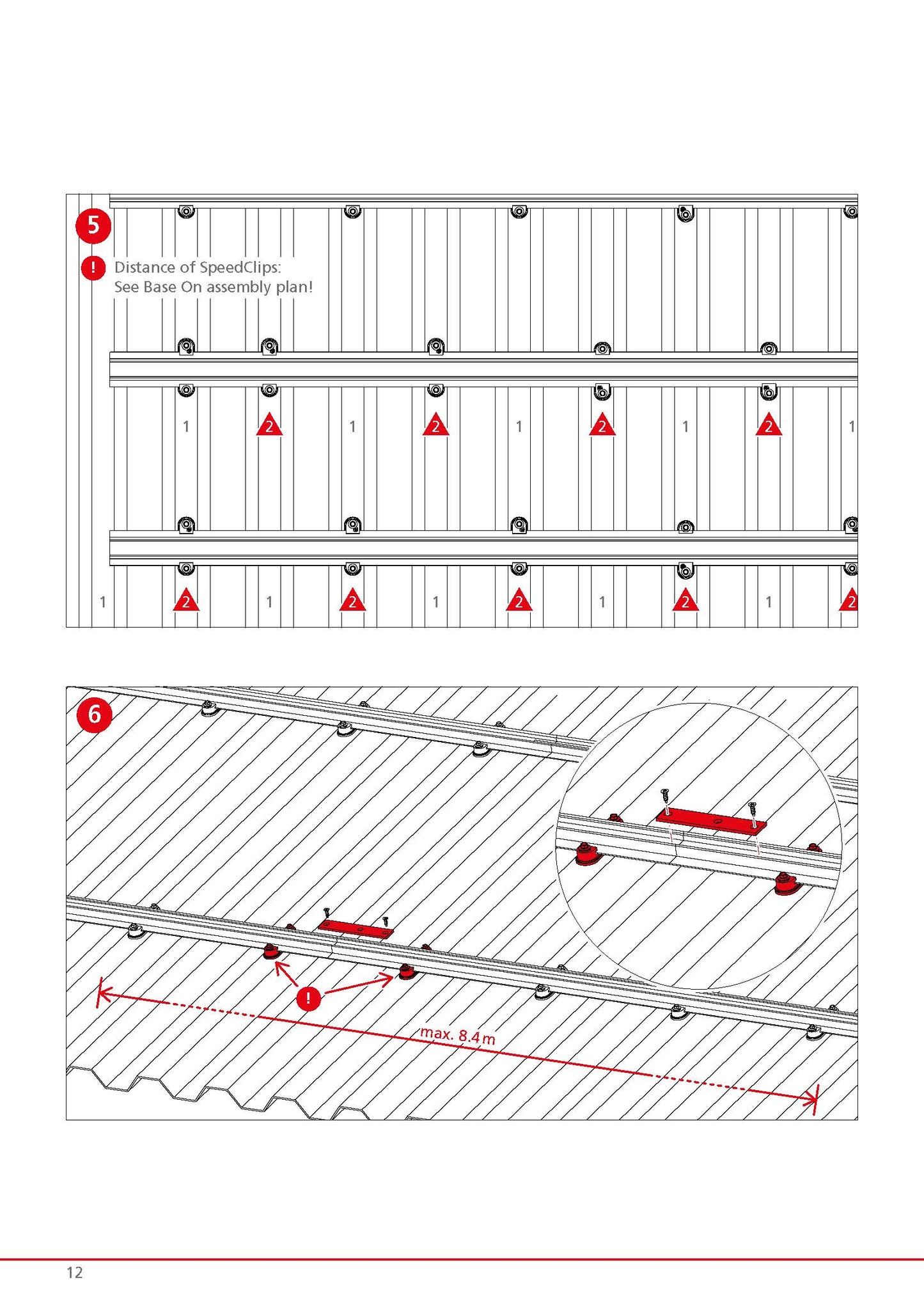 K2 Speedrail aurinkopaneelien asennuspaketti profiilipeltikatolle M (n. 8-10kWh) - autonlataus.com