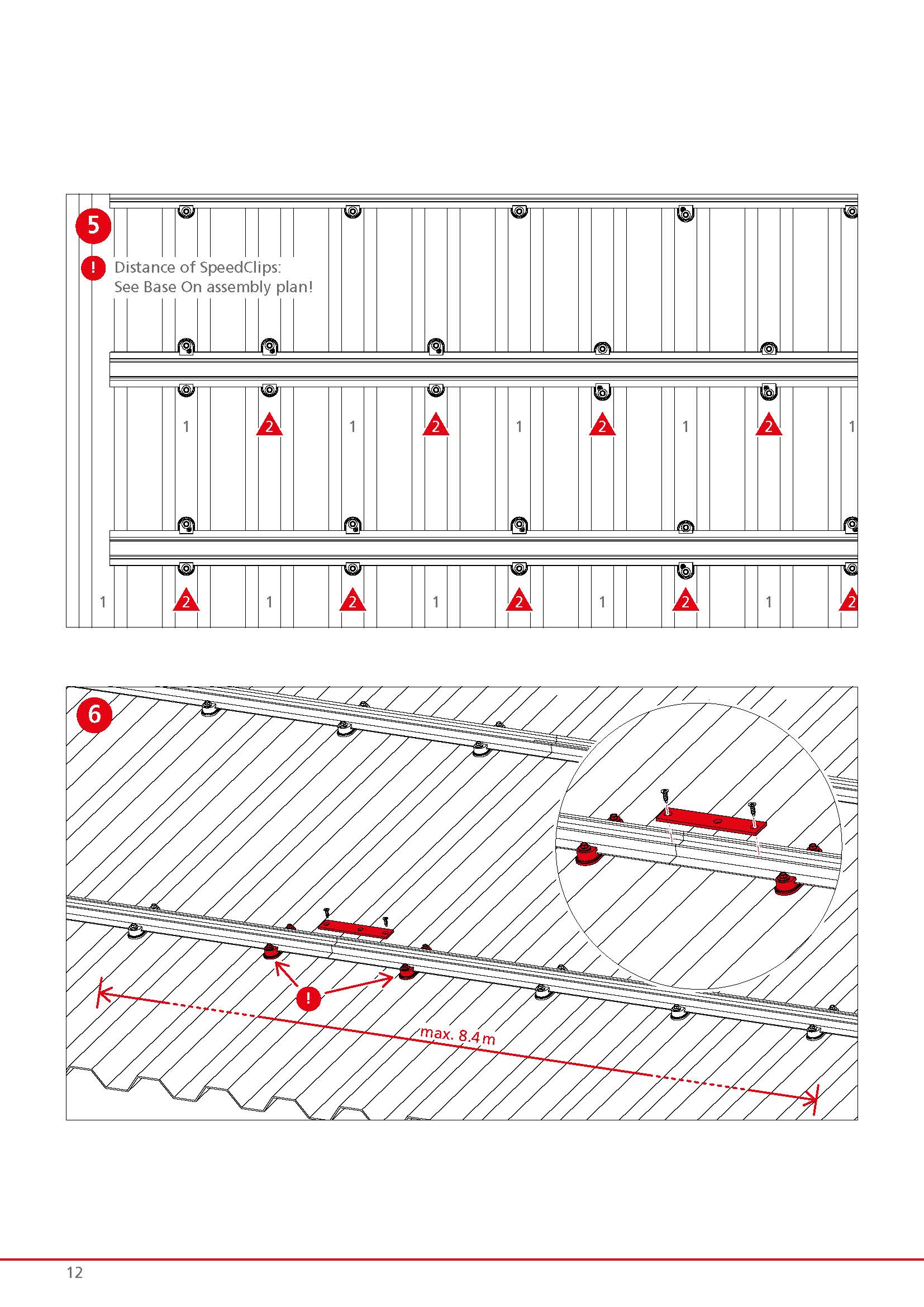 K2 Speedrail aurinkopaneelien asennuspaketti profiilipeltikatolle M (n. 8-10kWh) - autonlataus.com