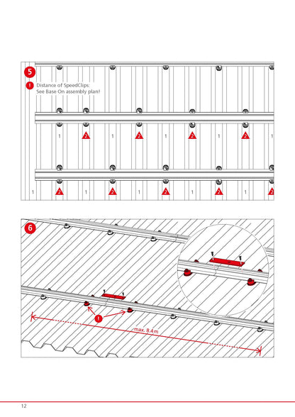 K2 Speedrail aurinkopaneelien asennuspaketti profiilipeltikatolle M (n. 8-10kWh) - autonlataus.com