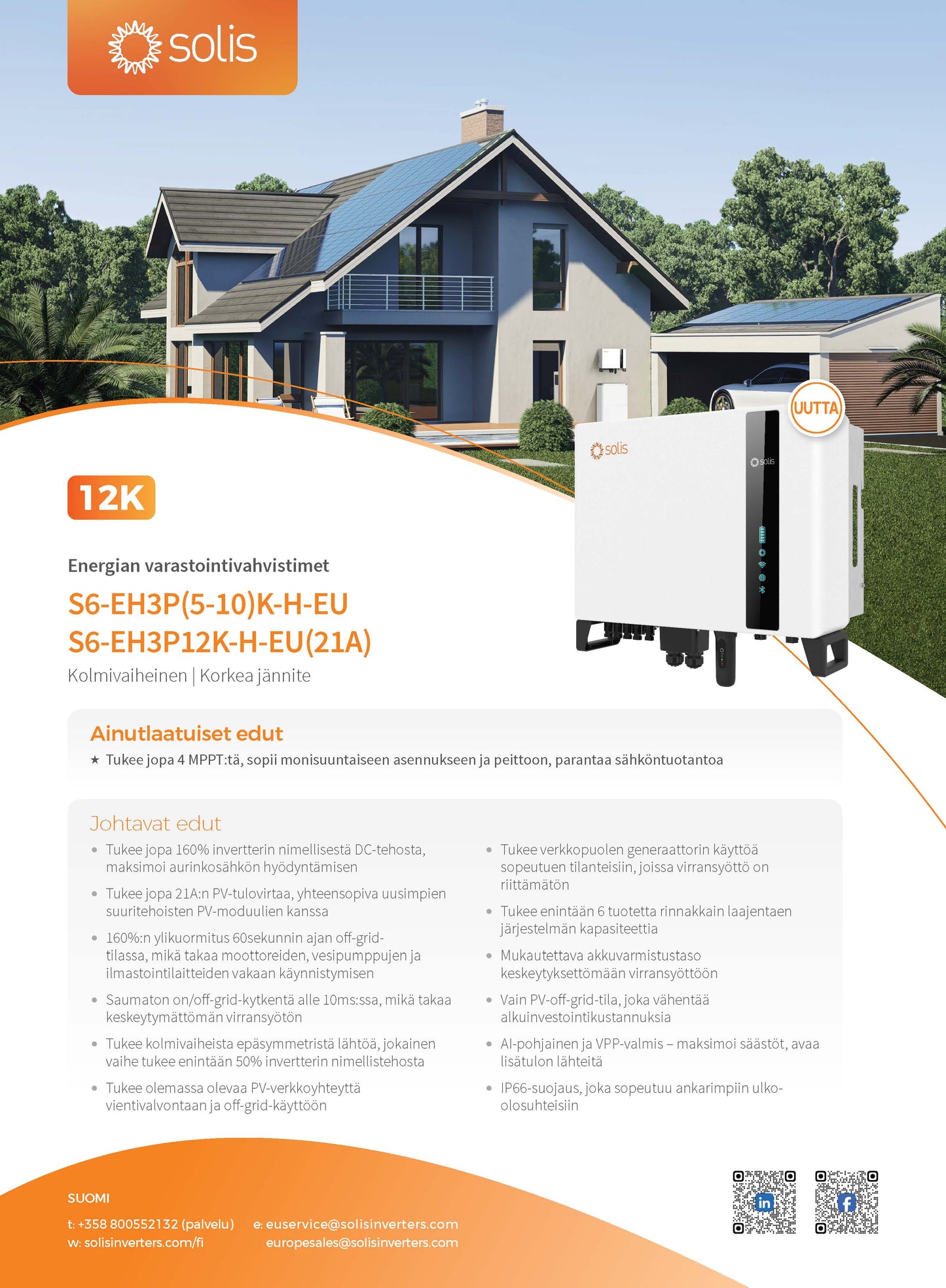 SOLIS S6-EH3P12K-H-EU HYBRID 12kW