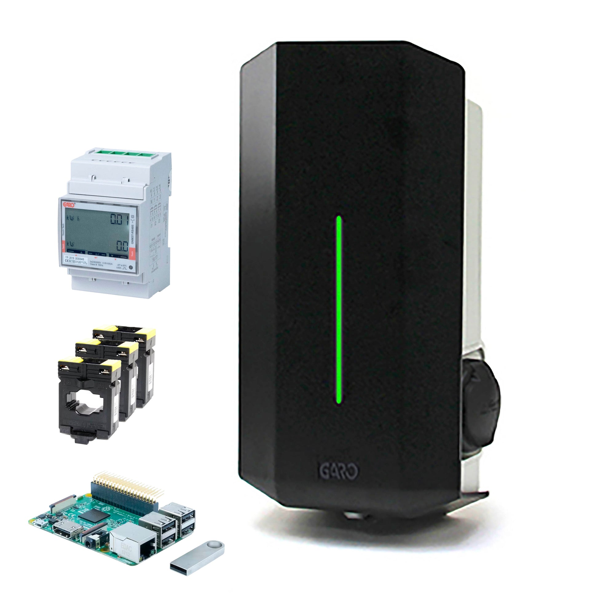 Garo GLBDC-T222FC Latausasema (sis. mittari, älykortti ja virranmuuntajat) Aurinkolataukseen - autonlataus.com