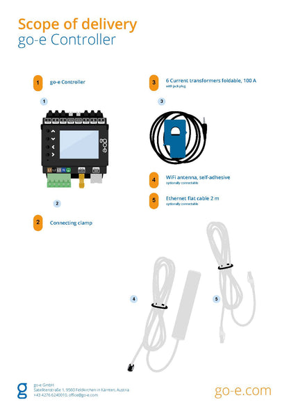 FÖRSKOTTSPRIS! go-e Gemini laddstation (installerbar) 11kW och styrenhet (dynamisk uppmätt lastkontroll)